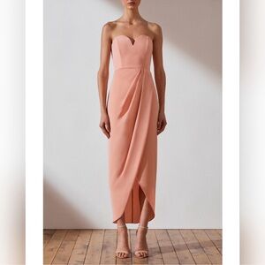 Shona Joy U Wire Bustier Draped Dress